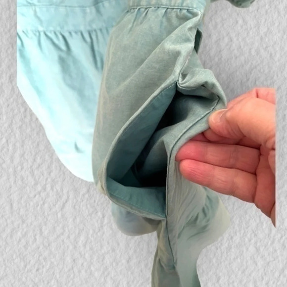 Ava & Viv  Plus Size Teal 3/4 Balloon Sleeve Tie Back Tiered A-Line Dress 1X - Picture 6 of 14